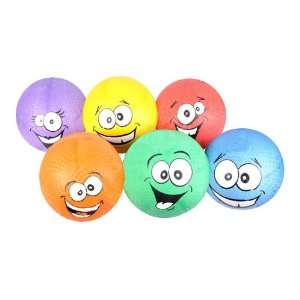 Assorted Smiley Face Playground Balls (6pk)  Sports 