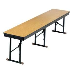   Folding Cafeteria Bench Seat w/ Plywood Core (72 W x 15 D x 17 H
