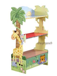 Kids Sunny Safari Book Shelf Shelves Jungle Giraffe NEW  