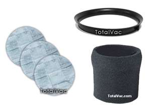 Shop Vac Filters, Foam Sleeve & Mounting Ring  