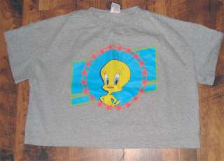 Looney Tunes Tweety Bird Gray Belly Tee Shirt Size Medium NEW  