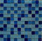 5MM Glass Tile Blue Mix Wall Floor Shower kitchen 1x1