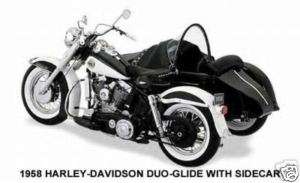 1958 HARLEY ~ DUO GLIDE WITH SIDECAR ~ MOTORCYCLE  