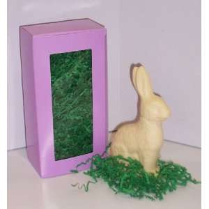 Scotts Cakes 7 1/2 1 Pound White Chocolate Solid Easter Bunny in a 