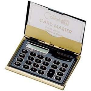  & Gold Business Card Case with Calculator CAL002008 