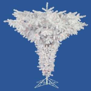 Pre Lit Crystal White Spruce Upside Down Artificial Christmas Tree 