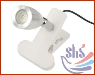 White 360 degree Rotatable LED USB Lamp Night light Torch with Clip 