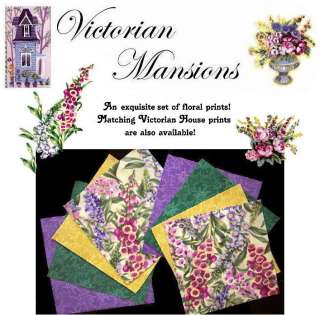 10 VICTORIAN MANSIONS Quilt Squares ~ LAYER CAKES  