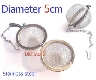 1p Stainless Steel Tea Pot Infuser Strainer Ball 5cm 2  