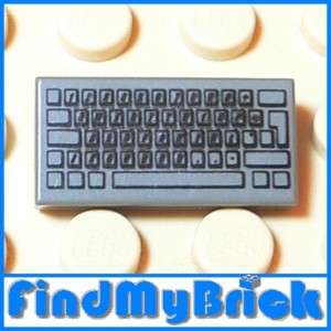 U201B Lego Tile 1x2 with Computer Keyboard Pattern  NEW  