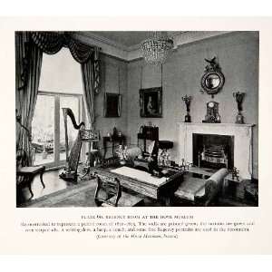  1939 Print England Brighton Hove Museum Regency Room Furniture 