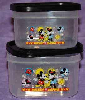 Mickey & Minnie Mouse 2pc Mini Storage Containers #1  