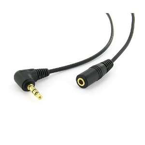 com 2 3.5mm Male Right Angle to 3.5mm Female Gold Stereo Audio Cable 