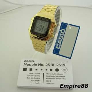 Casio A178WGA 1 Classic Chronograph Watch Gold A178  