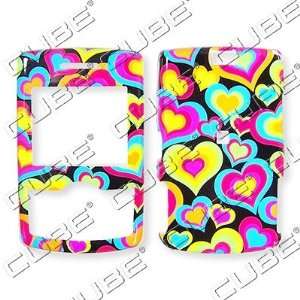  Samsung Propel a767 / a766 Colorful Hearts on Black Hard 