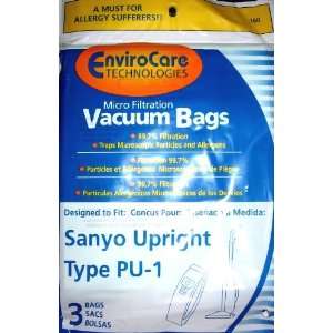  Sanyo Upright Bag Generic Allergen 3 Pack