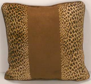 18 Brown and Tan Animal Print Velvet Designer Throw Pillows  