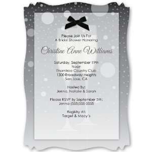   Quality Vellum Overlay Bridal Shower Invitations With Squiggle Shape