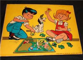   OLIVE OYL JAYMAR VINTAGE PUZZLES TOY KING FEATURES INLAID TRAY  