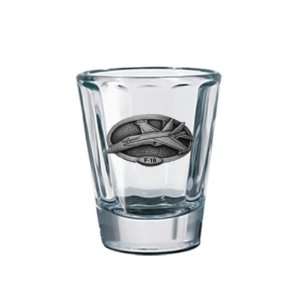   18 Pewter Crest on a 1.5oz. Distinction Shot Glass