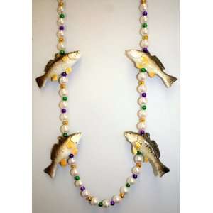  Speckled Trout Mardi Gras Bead   42 Inch Toys & Games
