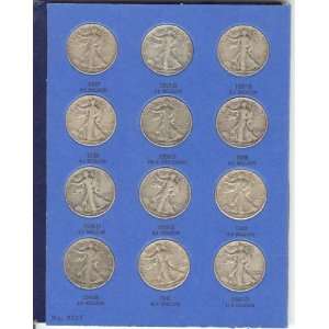 WALKING LIBERTY SILVER HALF DOLLAR COMPLETE 2ND SET, 30 COINS 1937 TO 