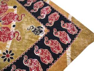 Elephant Cotton Bed Sheet Handicraft Bedding Twin Throw  
