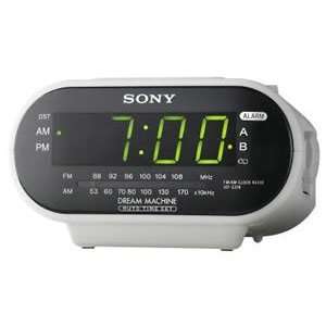  New Sony Clock Radio Green Led Displayed Numbers Automatic 