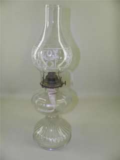 VICTORIAN EAGLE PRESSED GLASS OIL LAMP WITH SHADE  
