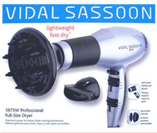 Vidal Sasson VS505 1875W Fast Dry Turbo Dryer 078729815052  