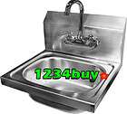 16 x 15 stainless steel wall mount hand sink w nsf l $ 84 00 
