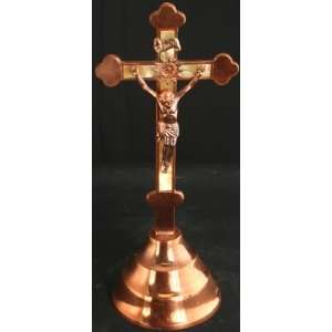   Vintage French Art Deco Standing Crucifix Cross Jesus 