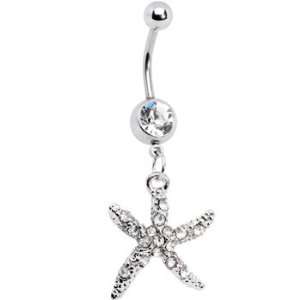   Starfish Belly Button Dangle Ring 316L Surgical Grade Stainless Steel