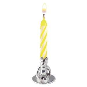  JB Silverware Sterling Silver Birthday Candle Holder (Bear 