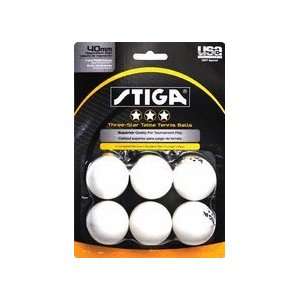  Stiga Three Star White Table Tennis Balls Sports 
