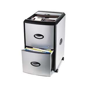 Mobile Filing Cabinet With Metal Siding, 19w x 15d x 23h, Black/Silver 