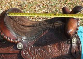 Buford show saddle, handmade, handcrafted western vintage with silver 