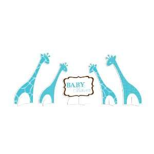    Blue Safari Baby Shower Table Centerpieces