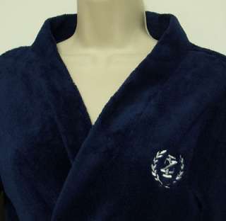 IZOD New Womens Navy Terry Robe Sleepwear Intimate Sz S M & L Ret $42 