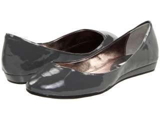   GREY Flats Ballet Shoes Patent Leather Gray Womens New $80  