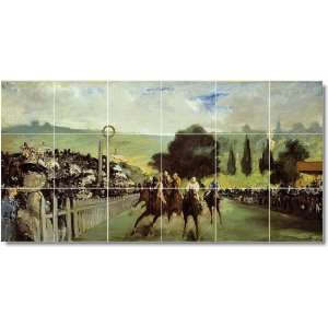  Edouard Manet Horses Floor Tile Mural 28  36x72 using (18 