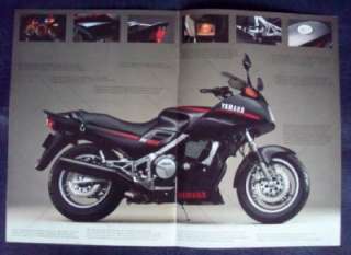 YAMAHA FJ 1200 Motorcycle Sales Brochure c1987  