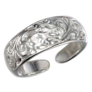  Sterling Silver Scrolled Toe Ring Jewelry