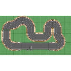  1/32 Scalextric Analog Slot Car Race Track Sets   4 Lane 