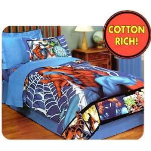  Spiderman Twin Bedding Set Boys Comforter and Sheets Bed 