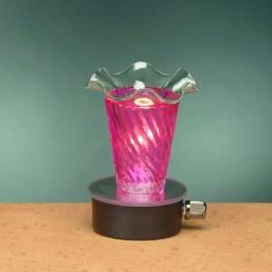   Pink Swirl Glass Electric Oil Aromatherapy Burner