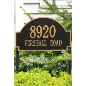  Arch Two Line Two Sided Standard Lawn Address Plaque 