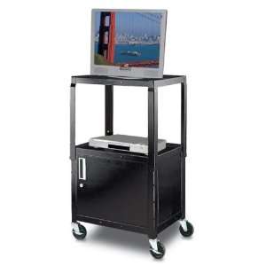  Black Steel Utility Cart with Cabinet JLA191 Office 