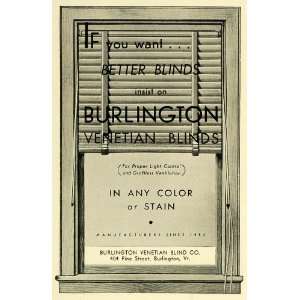 1931 Ad Burlington Venetian Blind Co Window Furnishing 