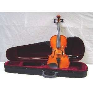  Crystalcello MV400 Ebony 3/4 Size Violin with Carrying 